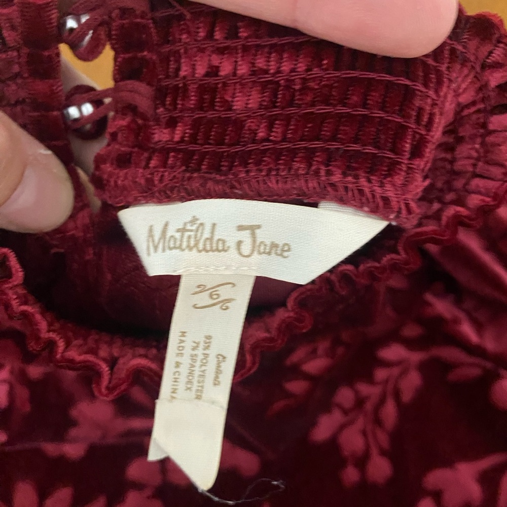 Matilda Jane Red Holiday Dress Girls Size 6 - Picture 5 of 6